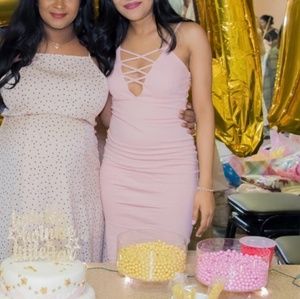 Baby pink midi